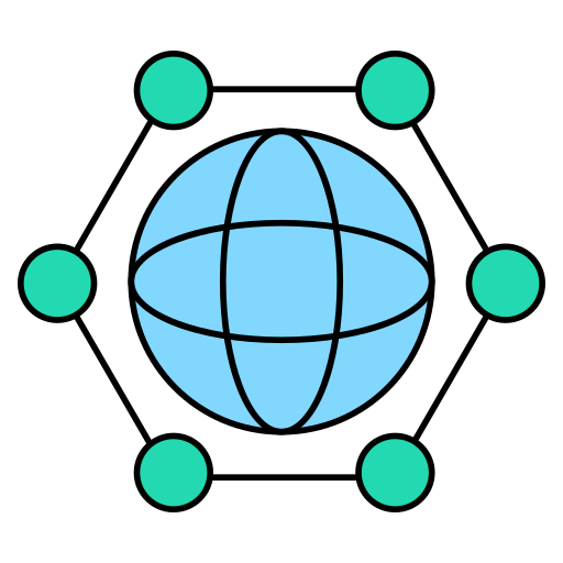 Global Network Generic color lineal-color icon