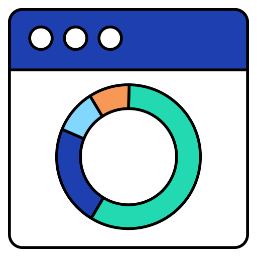 웹 분석 Generic color lineal-color icon