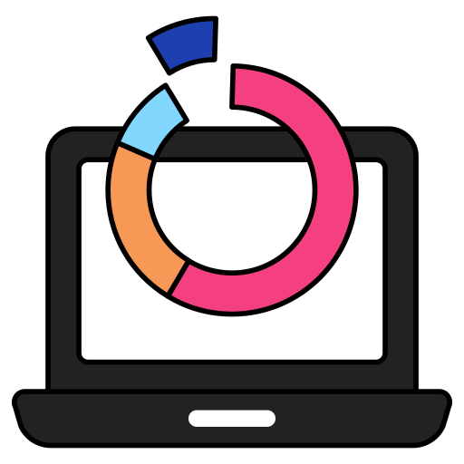 온라인 데이터 Generic color lineal-color icon