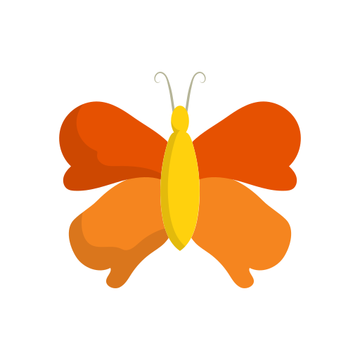 vlinder Generic color fill icoon
