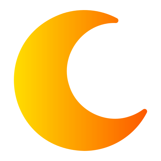 New moon Generic gradient fill icon