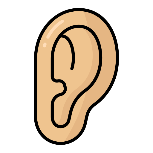 oído Generic color lineal-color icono