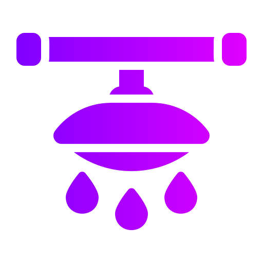 alcachofa de la ducha Generic gradient fill icono