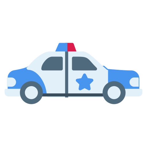 Police Car Generic color fill icon