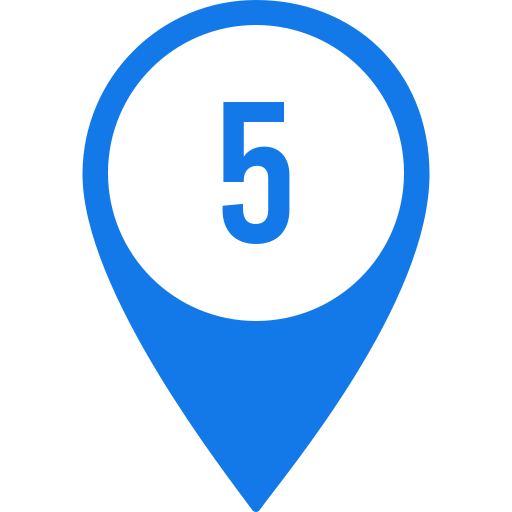 número 5 Generic color fill icono