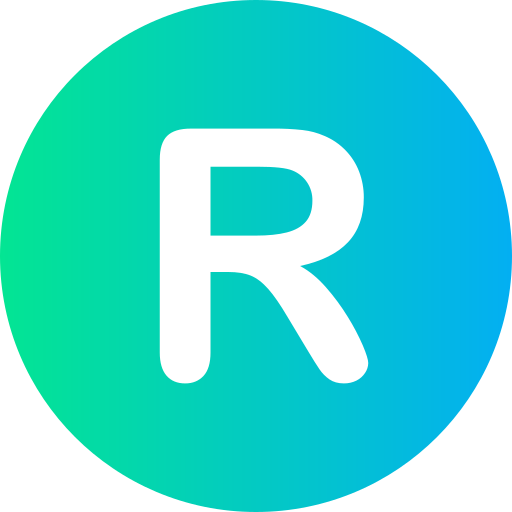 litera r Generic gradient fill ikona