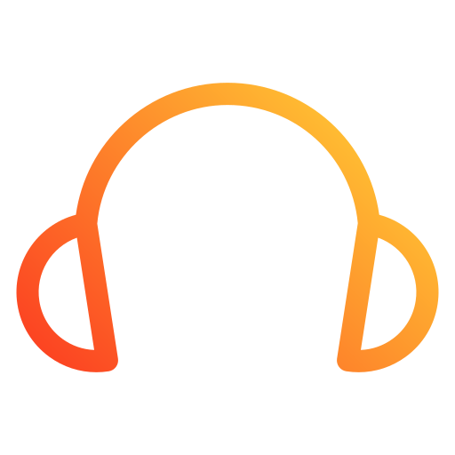 auriculares Generic gradient outline icono