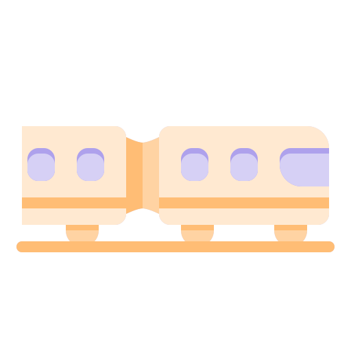train Generic color fill icon