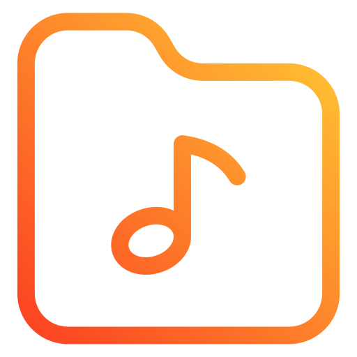 archivos de música Generic gradient outline icono