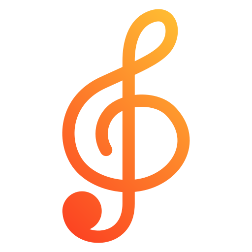 G Clef Generic gradient fill icon