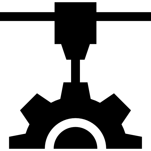 3dプリンタ Basic Straight Filled icon