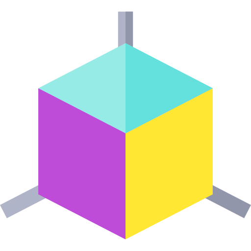 cubo 3d Basic Straight Flat icona