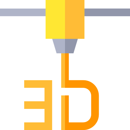 3d printer Basic Straight Flat icon