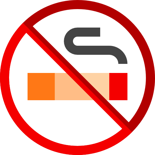 niet roken Basic Straight Flat icoon