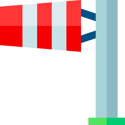 Знак ветра Basic Straight Flat иконка