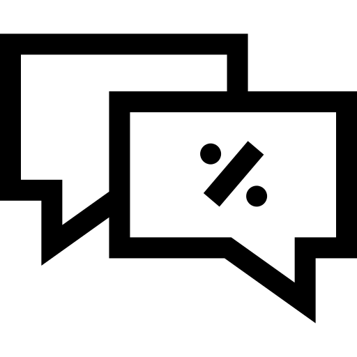 percentuale Basic Straight Lineal icona