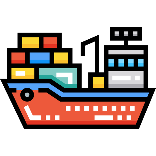 Cargo ship Detailed Straight Lineal color icon