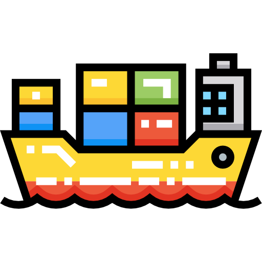 Cargo ship Detailed Straight Lineal color icon