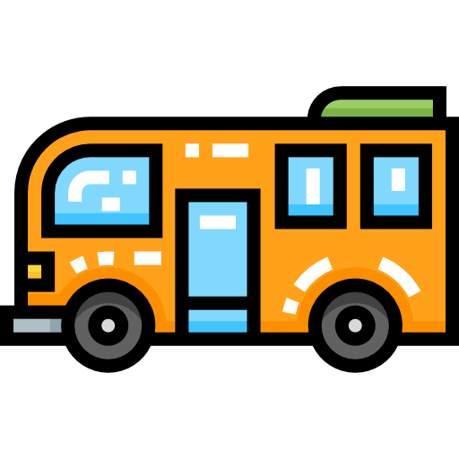 Bus Detailed Straight Lineal color icon