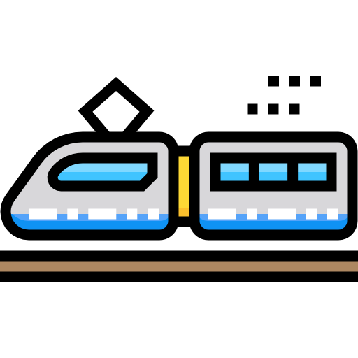 Поезд Detailed Straight Lineal color иконка