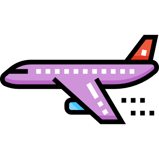 Aeroplane Detailed Straight Lineal color icon