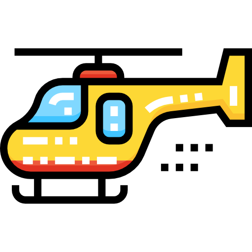 Вертолет Detailed Straight Lineal color иконка