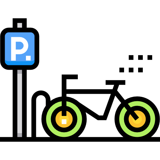 parking de bicicletas Detailed Straight Lineal color icono