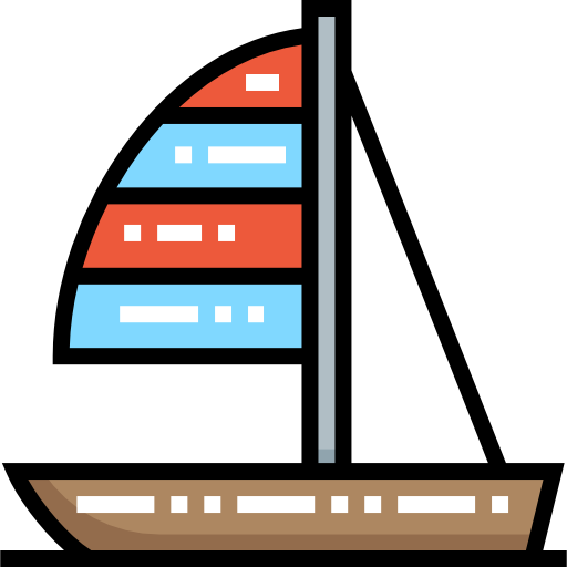 ヨット Detailed Straight Lineal color icon