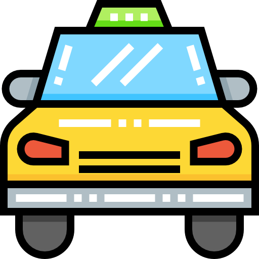 택시 Detailed Straight Lineal color icon