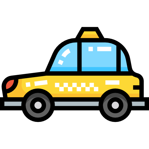 Taxi Detailed Straight Lineal color icon
