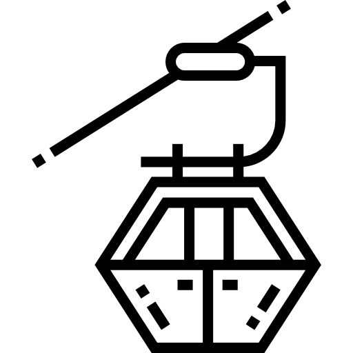 cabina della funivia Detailed Straight Lineal icona