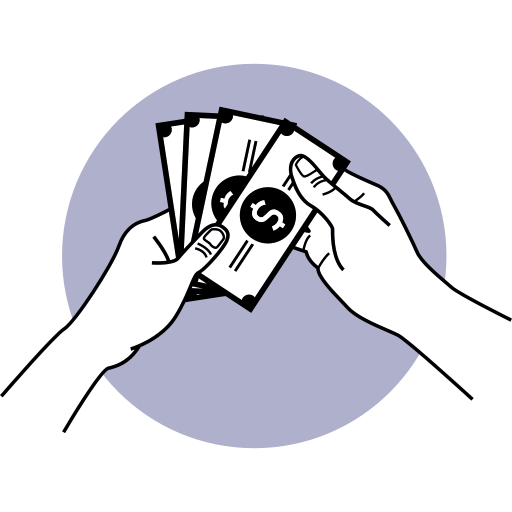 Символ доллара в черном овале Leremy Flat Rounded иконка