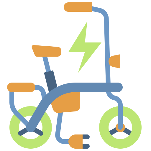 elektrische fiets Generic color fill icoon