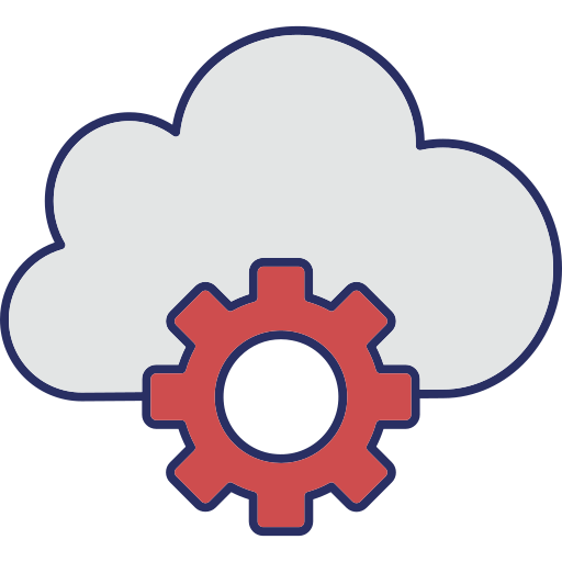 configuración de la nube Generic color lineal-color icono