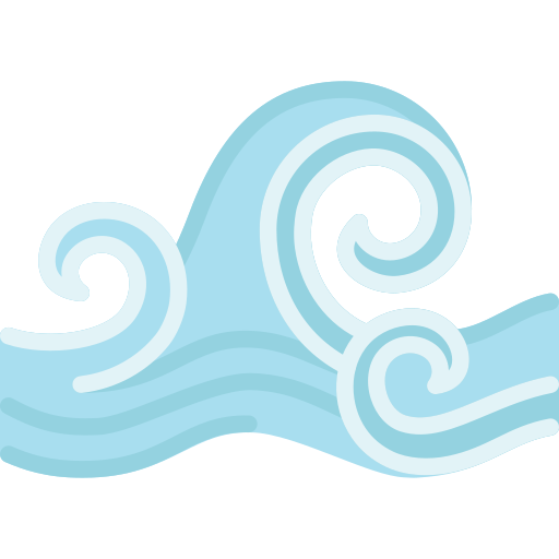 Waves Generic color fill icon