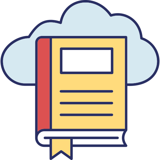 Cloud library Generic color lineal-color icon