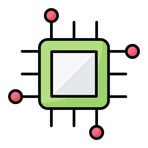 procesador Generic color lineal-color icono
