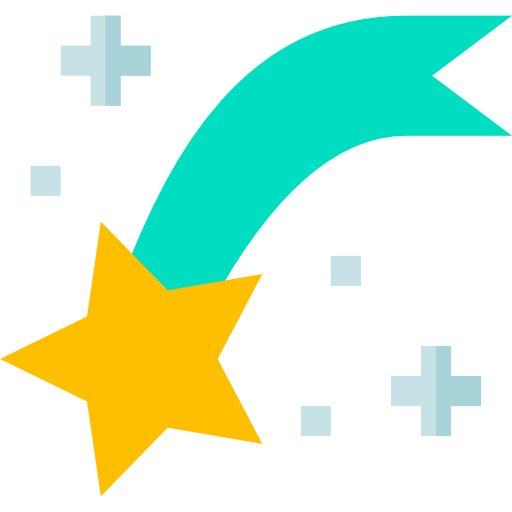 Падающая звезда Basic Straight Flat иконка