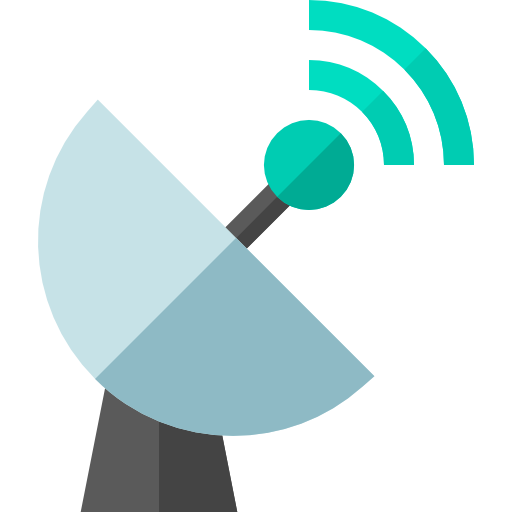 Satellite dish Basic Straight Flat icon