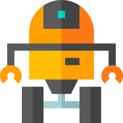 Space robot Basic Straight Flat icon