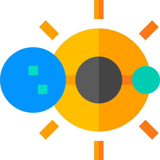 zonnestelsel Basic Straight Flat icoon