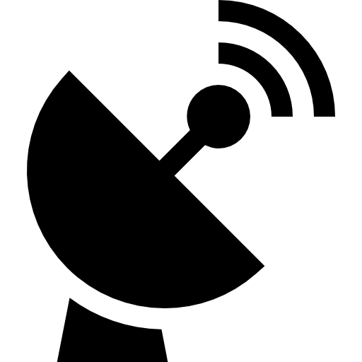 satelliet schotel Basic Straight Filled icoon