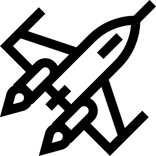 ruimteschip Basic Straight Lineal icoon