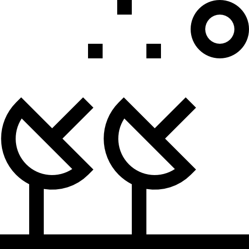 antena parabólica Basic Straight Lineal icono