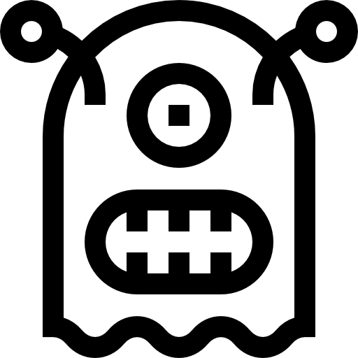 monstruo Basic Straight Lineal icono