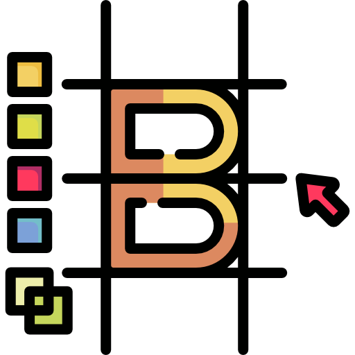 tipografía Special Lineal color icono