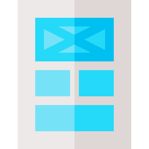 Layout Basic Straight Flat icon