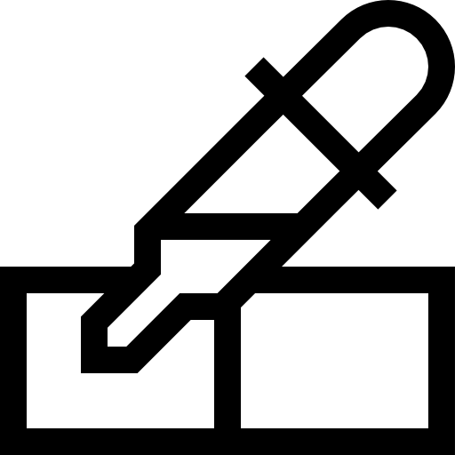 pipeta Basic Straight Lineal icono