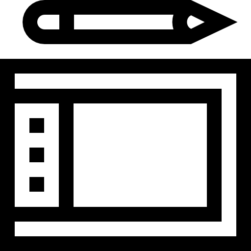 grafiktablet Basic Straight Lineal icon