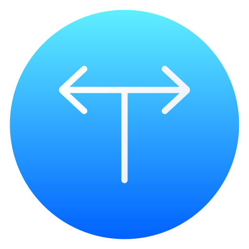 T junction Generic gradient fill icon